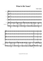 What Is His Name? (Piano-Vocal Score)
